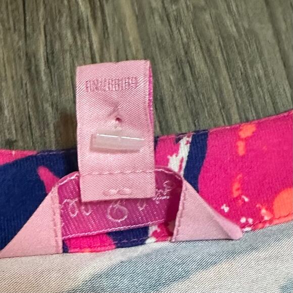 NWOT Lilly Pulitzer Amoritta Wrap Mini Dress Women Small Bomber Blue Plume Bloom - Picture 3 of 10